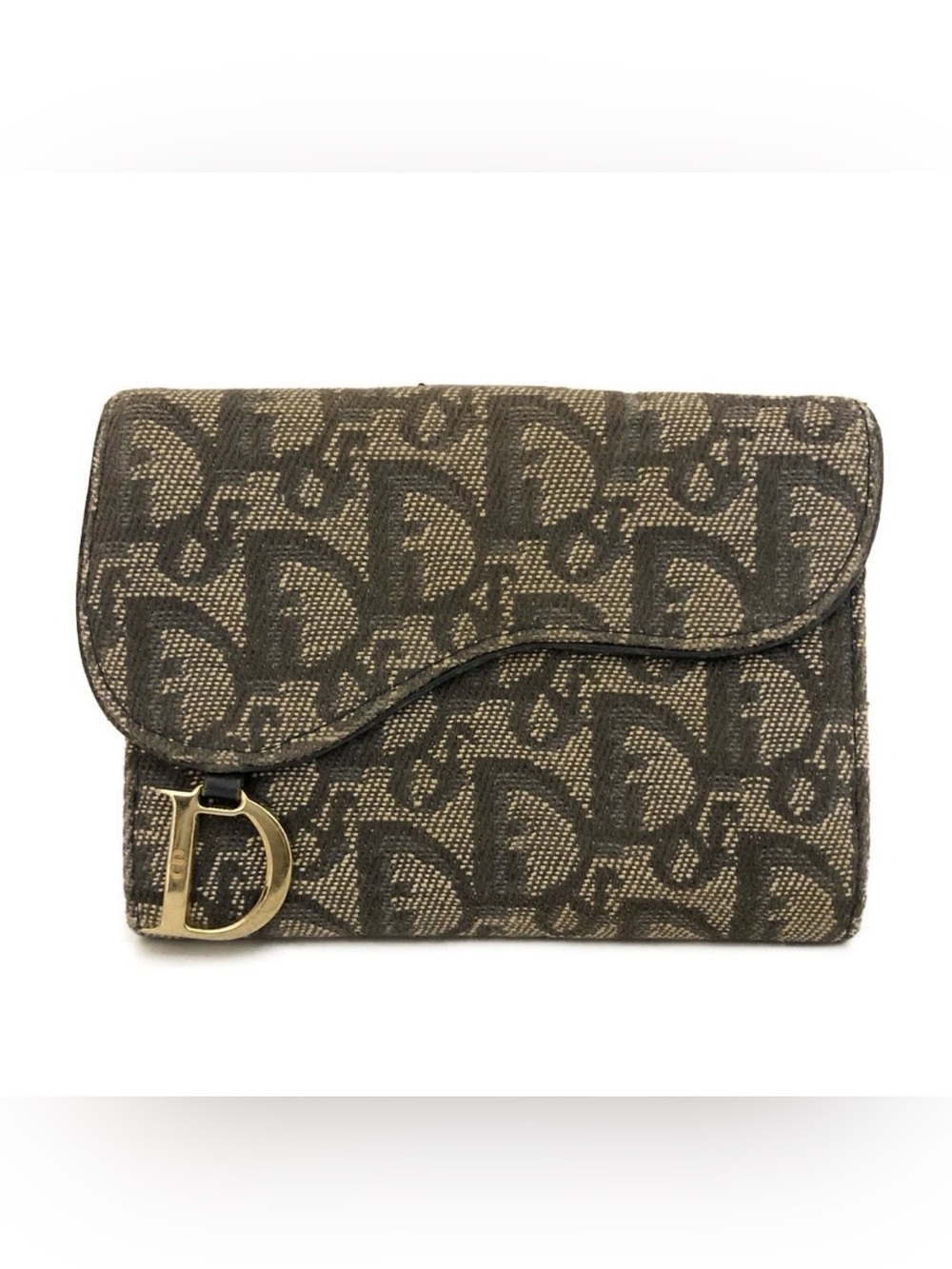 CHRISTIAN DIOR Saddle Oblique Trotter Bifold Wallet